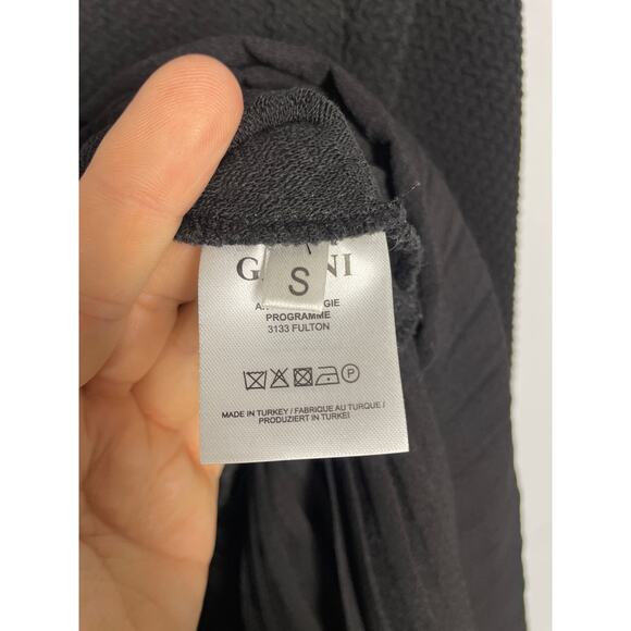 Ganni, Sz. Small, Black Fulton Dress, Textured Bodice, Pleated Skirt, Minimalist - Picture 6 of 10